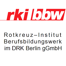 RKI BBW  Logo mit Text Rotkreuz-institut Berufsbildungswerk im DRK Berlin gGmbH