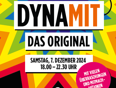 Plakat für die 10 Jahre Dynamit Party