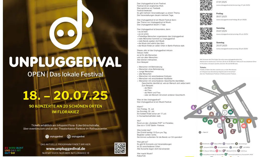 Plakat und Programm vom Festival