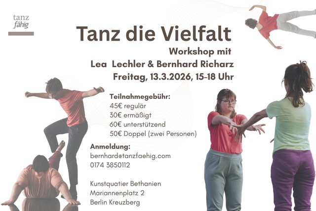 Flyer mit tanzenden Menschen und Infos wie im Beitrag.